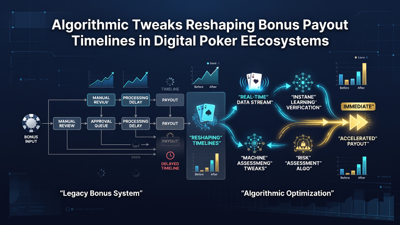 Poker software dashboard displaying algorithmic bonus timeline adjustments