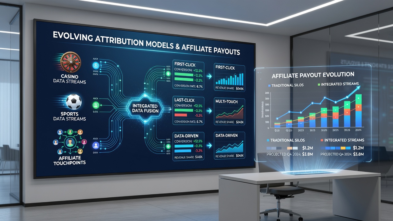 Dashboard displaying integrated sports and casino data streams used for affiliate attribution and payout modeling