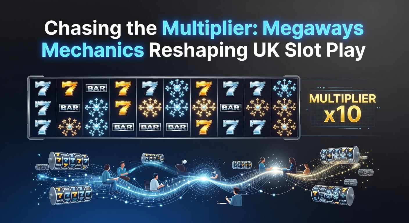 Dynamic Megaways slot reels expanding to show thousands of ways to win, with cascading symbols and glowing multipliers in action