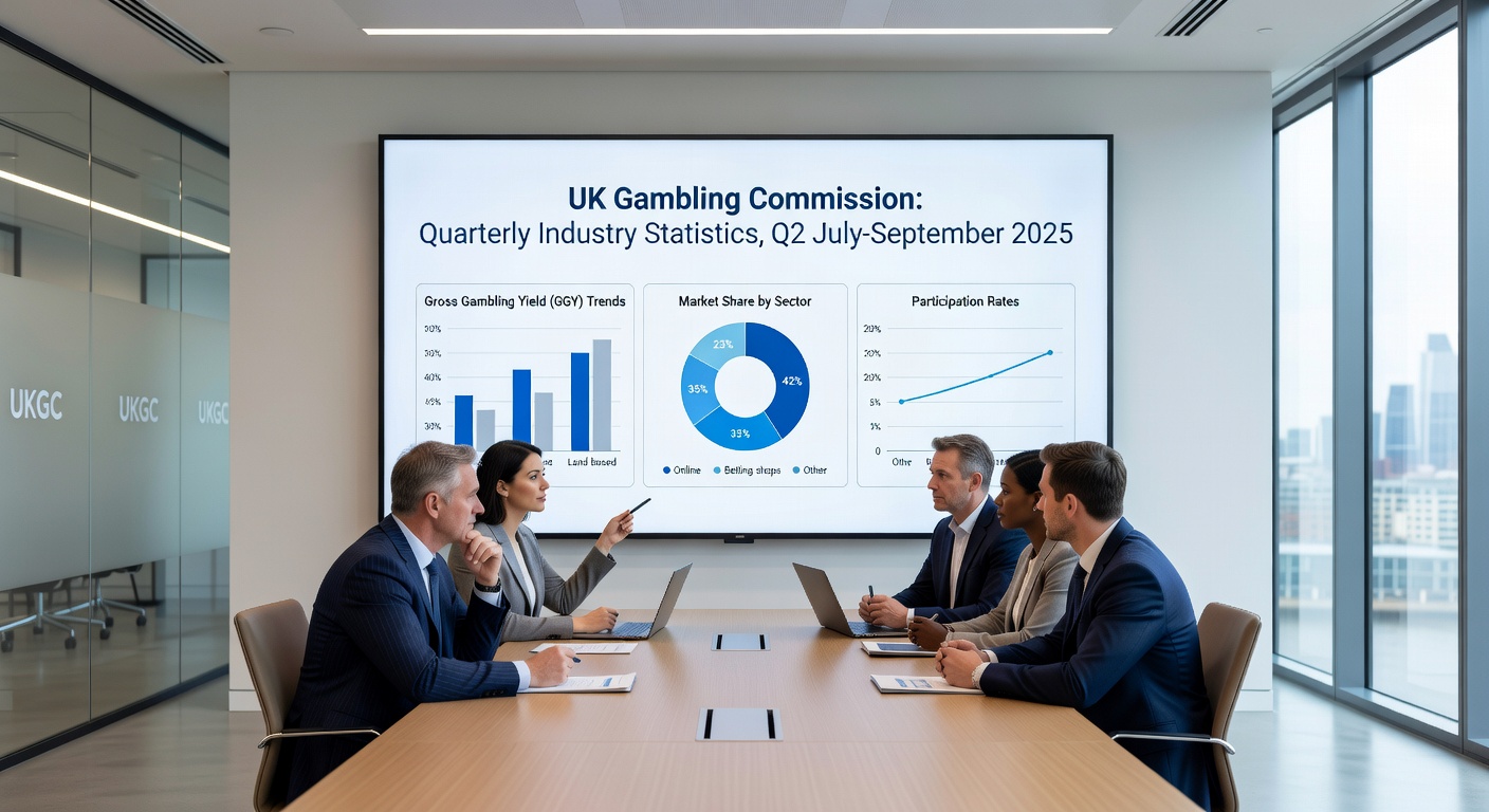 Infographic detailing UK adult gambling participation rates from GSGB Wave 3, stable at 48% with lottery highlights