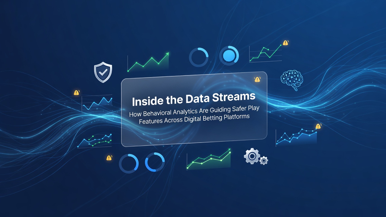 Data visualization showing behavioral analytics streams monitoring user activity on digital betting interfaces