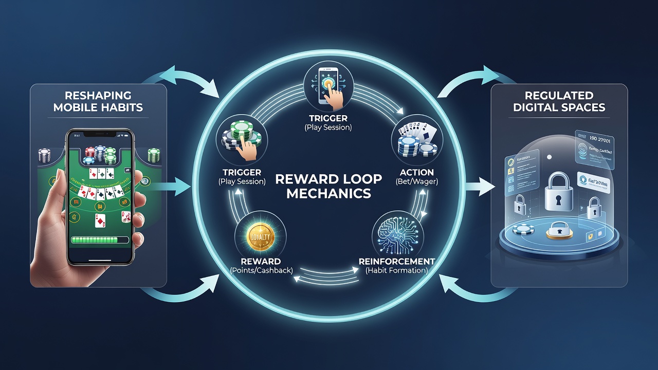 Analytics dashboard showing player engagement metrics and loyalty tier progression for mobile table games