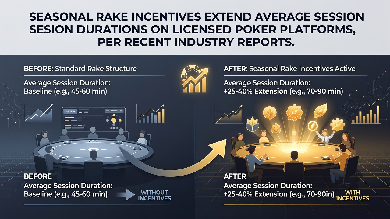 Poker players engaging in extended sessions due to seasonal incentives on licensed platforms