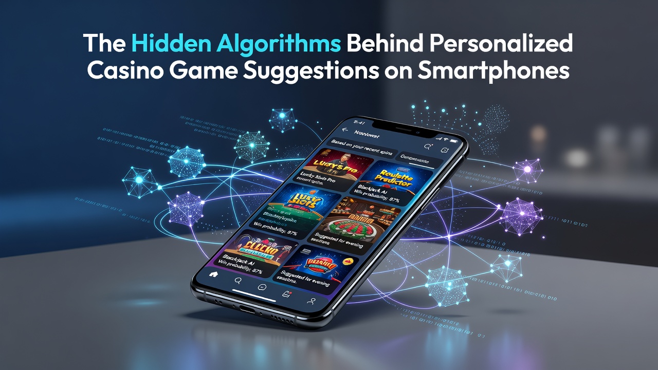 Smartphone screen showing tailored casino game recommendations based on user data