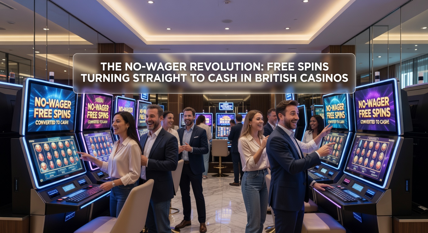 Close-up of a mobile casino app screen displaying no-wager free spins bonus activation, with cash balance updating in real-time